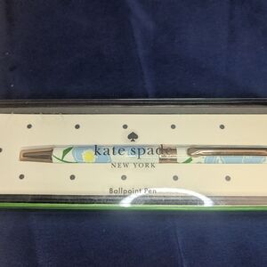 Kate Spade Blue and Green Floral Ballpoint Pen